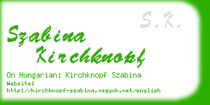 szabina kirchknopf business card